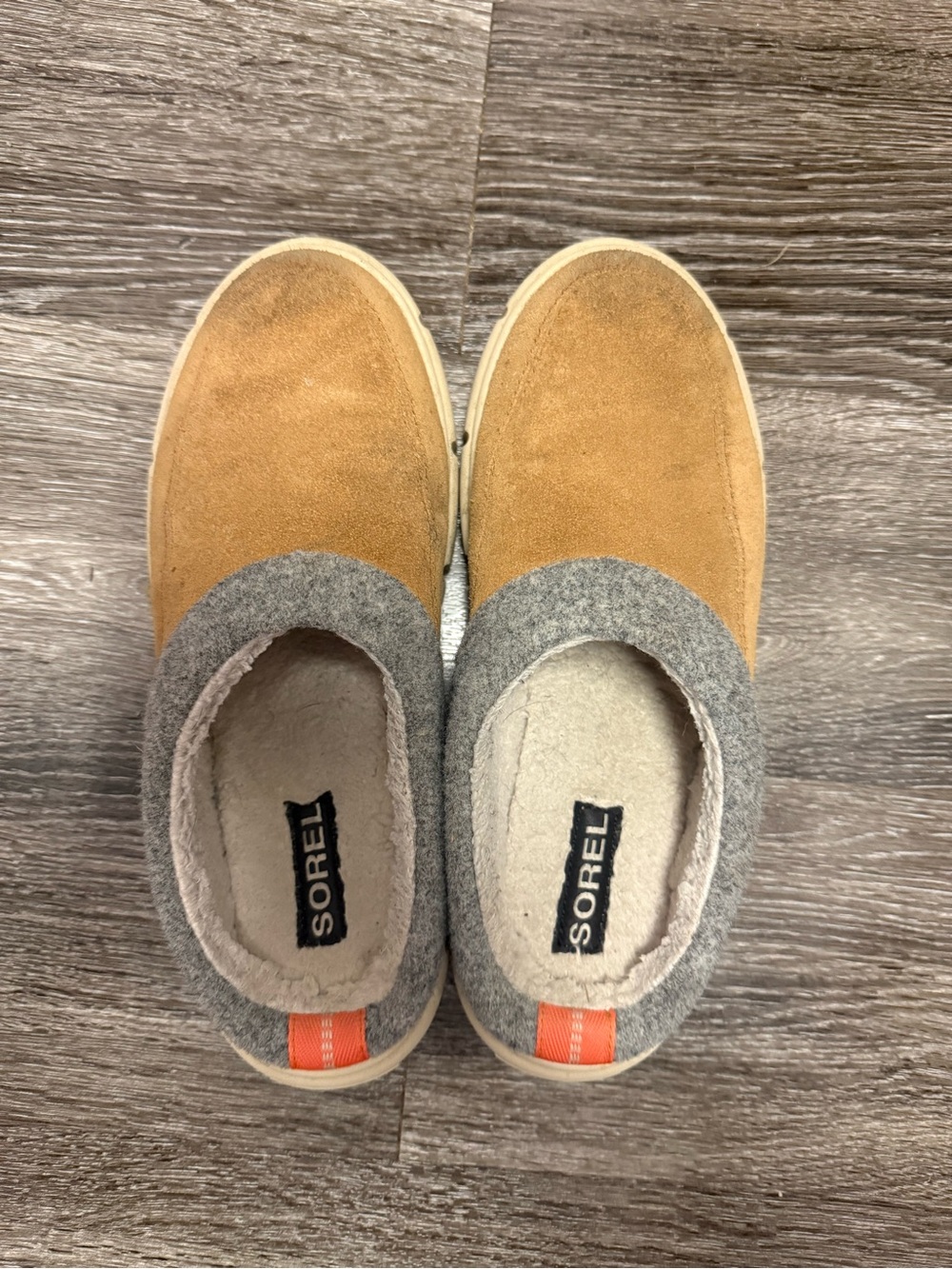 Sorel Womens Suede & Gray Slip-On Shoes